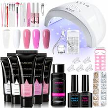 LIMEGIRL 33pcs Nail Polish Set In Solid Color, Featuring LED UV Nail Lamp, A Layer Base, Diamonds, Brushes, Nail Rub, Nail Polish, And Gel, Perfect For Home Salons, Friendly For Beginners, And A Gift For Women. - Multicolor - View 12