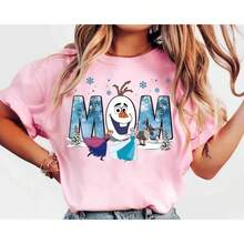Disney Elsa Frozen Christmas Printed Short Sleeved T-Shirt 2026 Fashion Men's And Women's - 2dxfcghj - View 4