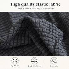 1 pieza Funda de sofá de terciopelo de maíz, funda elástica de felpa suave para sofá, resistente a arañazos de gato y pelo de mascota, protector de muebles lavable con protección completa antideslizante para 1-4 plazas para decoración del hogar - Funda de sofá de vellón de maíz - Ver 5