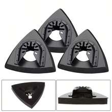 2pcs 80*80*80mm Triangle Sandpaper Pads, Designed For Quick Installation On Vibrating Tools, Suitable For Refurbishment Tasks Of Electric Machinery - Black - View 2