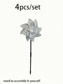 6pcs/Set Reflective Bird Repellent Windmill, Holographic Shiny Windmill, Suitable For Garden Yard, Bird Deterrent Device, Outdoor Decoration, Pest Control - A - View 10