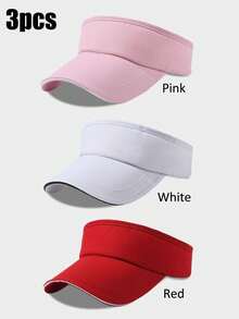 1pc Women's Sun Hat, Tennis Golf Sun Hat, Solid Color Summer Hat With UV Protection And Breathable Mesh, Adjustable Lightweight Ponytail Friendly Design, Suitable For Outdoor Sports, Multiple Colors Available - Multicolor - View 20