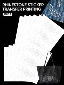 12PCS Jasmine Flower Rhinestone Iron-On Patch Iridescent Lace Applique For DIY Clothing, Jackets, Dresses & Gymnastics Wear - SG-125 - View 15