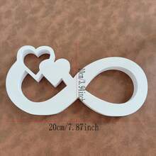 1pc Modern Minimalist White Infinity Symbol & Heart Decorative Accessory, Foam Board Desktop Decor, Suitable For Home Decor, Holiday Decor, Warm Wedding Theme Decor - A - View 4