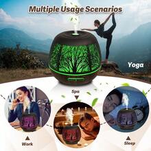 Roonbo Diffusers for Essential Oils Large Room 400ml,Essential Oil Diffuser for Home with R/C,Cool Mist Humidifiers for Bedroom,7 Colors Changed & 3 Mist Mode Waterless Auto Off for Office - Kein Nebel - Übersicht 5