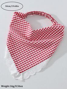 1件原創花卉刺繡捲邊女款髮帶，適合日常與度假使用，夏季髮飾沙灘圍巾度假頭巾 - 紅色 - 查看 4