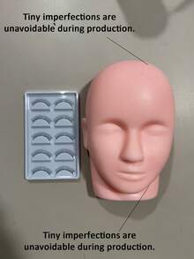 1pc Silicone Eyelash Extension Practice Head Model, Essential Tool For Beginners And Advanced Technicians, More Efficient And Realistic Practice. Skin-Like Touch, Realistic Eye Contour And Socket Lines, Accurately Simulates Real Eyelash Extension Angles - Multicolor - View 13