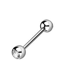 1pc Titanium Tongue Piercing Jewellery 14G Nipple Bars Tongue Barbell Piercing Bar Nipple Piercing Bars Jewellery Tongue Piercing Nipple Piercing - Multicolor - View 30