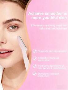 1/10/20pcs Warm Pink Multi-Function Beauty Set, Combines Eyebrow Trimming, Shaving, Exfoliating And Hair Removal Functions, Includes Eyebrow Razor, Long Handle Facial And Body Cleansing Tool And Protective Cap, Suitable For Home Daily Use - Multicolor - View 5