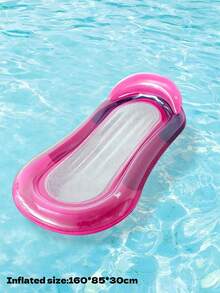 Gradient Transparent Inflatable Pool Lounge, Mesh Water Floating Bed With Headrest, Comfort Adult Pool Float For Summer Beach Lake Relaxation - Multicolor - View 10