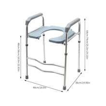 Kangten Raised Toilet Seat With Handles, Adjustable Height (25.2-29.13 Inches) Toilet Seat Riser, Support Toilet Chair For Dlderly, Pregnant Women, Handicapped, Arthritis Sufferers A Nice Gift - Default@JKGQAZ-000400*1 - View 8