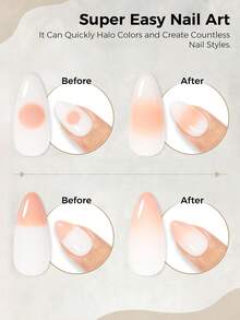 TOMICCA 8ml/1 Peça Esmalte de Unha Gel Floração Transparente, Esmalte de Unha Gel Floração UV LED Removível para Efeito de Espalhamento, Pintura de Unhas, Mármore, Pedra Natural, Esmalte de Unha Gel Floração Aquarela Design de Arte de Unhas Manicure - Transparente - Visão 5