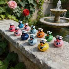 10/20/30Pcs Mini Resin Ducks Cruise Ducks With Fashion Glasses Sailing Miniature Figurines Tiny Resin Figures For Micro Landscape Garden Decor(Random Color) - Multicolor - View 5