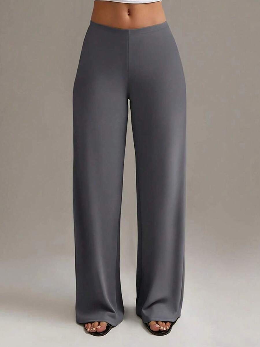 Pantalones rectos de cintura alta para mujer de talla grande, nuevo diseño de primavera/verano