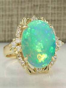 1pc Elegant Cubic Zirconia Ring, Suitable For Engagement, Wedding, Valentine's Day, Birthday Gift, Daily Wear, Party Gathering, Lover, Anniversary - Yellow Gold - View 5