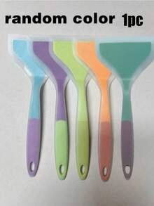 1pc Multifunctional Silicone Spatula - Non-Stick, Heat Resistant, Ergonomic Handle, Suitable For Cooking, Stirring And Grilling - Suitable For Pancakes, Steaks, Etc. - Ergonomic Handle Design, Durable Kitchen Tool, Jade Spatula, Flat Bottom Spatula - Multicolor - View 13