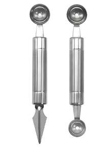 Double-Edged Fruit Ball Spoon Set, Excavator Style Carving & Cutting Tool, Stainless Steel Fruit Ball Kitchen Gadget - View 15
