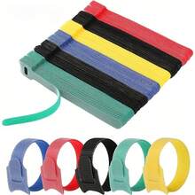 100/50pcs Reusable Hook And Loop Cable Ties, Adjustable Cable Management Straps, Multi-Functional Cable Management Solution, Suitable For Home, Office, Travel, Tablet, Laptop, Electronic Products, Data Center, Desk, TV And Kitchen Appliances - Cable Ties - View 2