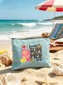 1/2pcs Sweet Summer Leopard Print Storage Bag, Suitable For Travel Carrying Cosmetics And Shopping Bags - Multicolor - View 6