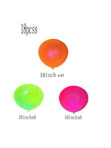 77pcs Fluorescent Glow-In-The-Dark Neon Balloons, Vibrant Colorful Neon Party Decoration Balloons, UV Glowing Balloon Decor, Suitable For Anniversary, Bachelorette Party, Bridal Shower, Birthday Party Decorations - View 12