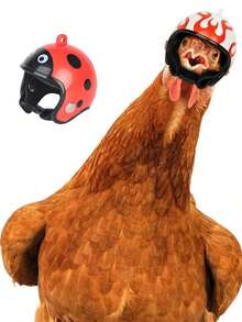 1pc Pet Protective Equipment, Protective Chicken Helmet, Hen Hat, Bird Hat Head Protection Sleeve, Anti-Fighting, Suitable For Parrots, Chicks, Pigeons, Marsupials And Other Pet Safety Helmets - Multicolor - View 6