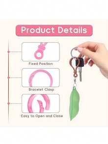 100pcs Colorful Plastic Keychain Clips, Lobster Clasp Rings, Suitable For Backpack Hanging Rope DIY Handmade Projects - Plastic Lobster Buckle - View 4