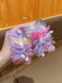 2 Cute Floral Headbands, Suitable For Daily Wear And Performances - Multicolor - View 10