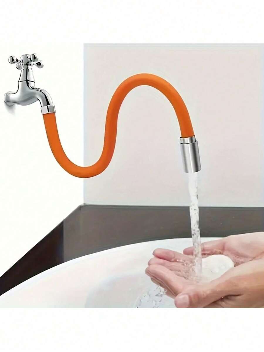 Ekstensi Keran Fleksibel 360° yang Dapat Dibentuk, Ekstensi Corong Air Anti-Percikan yang Dapat Ditekuk untuk Penggunaan di Dapur, Kamar Mandi, dan Rumah.