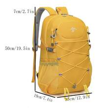 1pc Multicolor Outdoor Hiking Backpack, Large Capacity Multi-Pocket Backpack, Lightweight Breathable Travel Backpack, Unisex - Multicolor - View 4