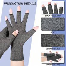 Unisex Half-Finger Compression Gloves - Anti-Slip Cycling Gloves, Fitness Compression Gloves And Fingerless Hand Protection Compression Gloves, Suitable For Typing, Driving And Daily Work - Multicolor - View 4