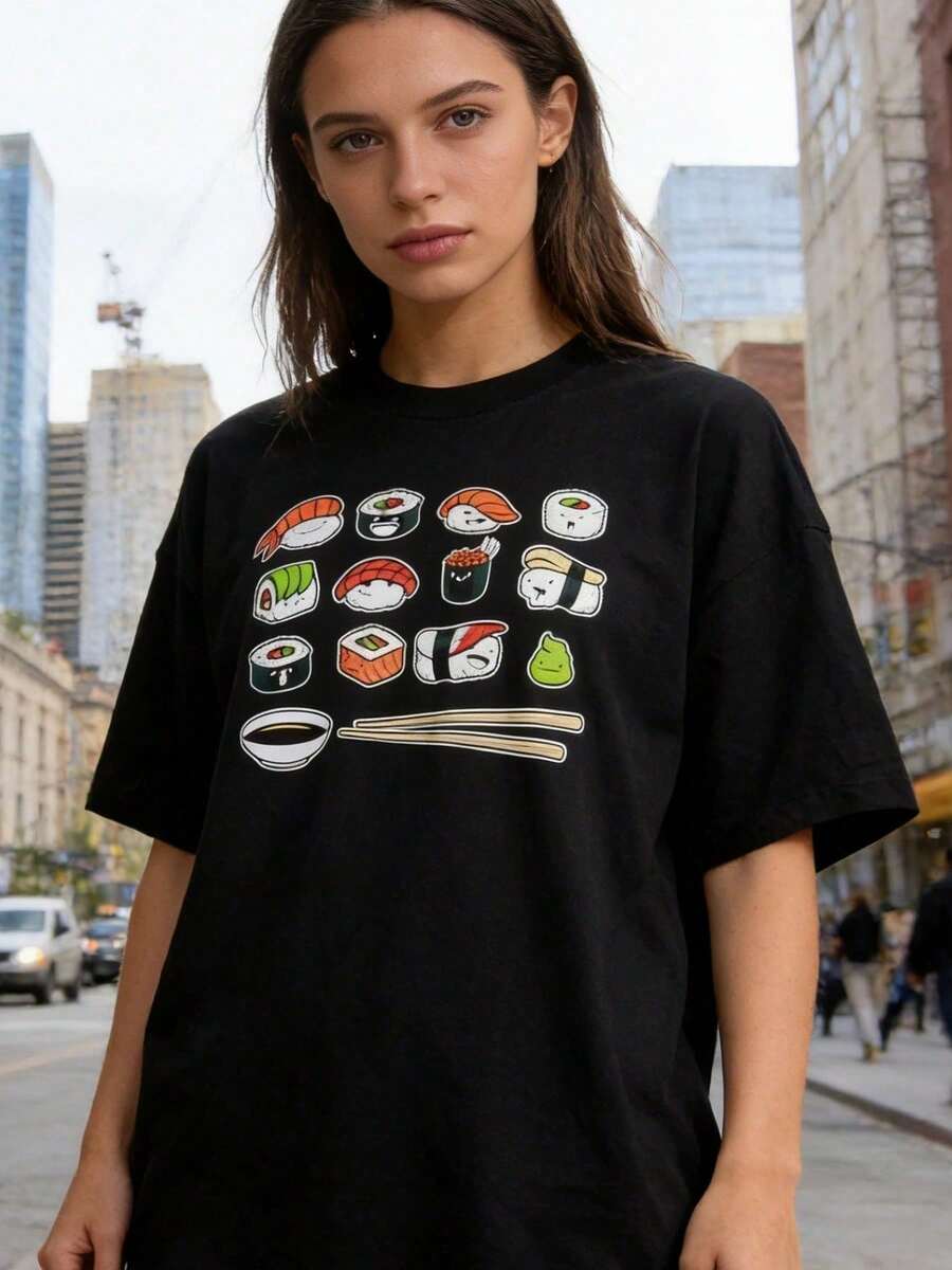 Women's 90s Retro Baseball Graphic T-Shirt - "Sandlot Legends Never Die" - Vintage-Inspired Short Sleeve Casual Tee - 黑色 4 - 查看 1