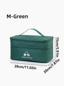1pc Red, Navy Blue, Gray, Green Portable Double-Layer First Aid Kit, Epidemic Prevention And Health Kit, Household Life Saving Kit, Outdoor Emergency Epidemic Prevention And Storage Kit - Multicolor - View 18