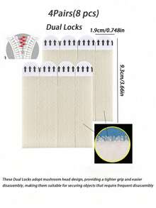 6/8/12/16/18/24pcs Hook And Loop Adhesive Hanging Strips, Self-Adhesive Hook & Loop, Suitable For Picture Frames, Canvas, Oil Paintings, Wall Art Decor, No-Drill Removable Heavy Duty, Car Mounting, Small Tool Storage, Non-Damaging Home, Office, Kitchen, RV Decor - Multicolor - View 18