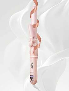 CRASTS 32mm Automatic Curling Iron, Dual-Use Curl And Straighten Hair Styler, Fast Heating, Adjustable Temperature, Large Wave Styling Curling Clip - Pink - View 10
