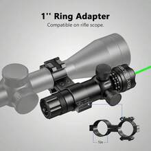 803 Lente objetiva ajustável para telescópio monocular a laser vermelho-verde, lente objetiva com retículo, acessório tipo estilingue, à prova d'água e resistente a impactos. - Preto - Visão 8