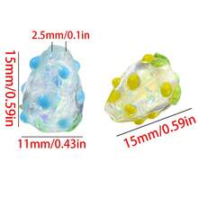 2pcs Cute Colorful Glass Strawberry Beads, Handmade DIY Jewelry Bracelet Pendant Decorative Loose Beads - Colorful Strawberry Beads - View 5