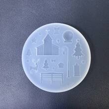 聖誕教堂配件樹脂鑄造模具 矽膠模具配件 樹脂液體模具 樹脂鑰匙圈矽膠模具 樹脂模具 - 白色 - 查看 3