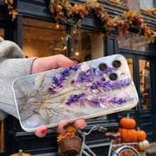 Stylish Lavender Flower Phone Cover Compatible with for  17 Through 11 Pro Max/Pro/Plus/Mini/Air and Galaxy S26/S25/S24 Plus/S23/S22/S21 Ultra, Featuring a Soft Shell That Is Shock-Resistant And Resistant to Yellowing, - Weiss - Übersicht 6