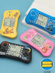 1pc Kids Electronic Building Block Elimination Game Console, Educational Early Learning Thinking Puzzle Toy, Portable Push-And-Play Toy Gift For Boys, Girls And Students - 彩色 - 查看 5