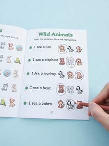 Buku Kerja Permainan Membaca Anak-Anak Pendidikan Awal Buku Edukasi Pola Pencocokan Kata Temukan dan Lingkari Belajar Sambil Bermain Perlengkapan Kembali ke Sekolah Hadiah untuk Guru di Kelas - MultiWarna - View 6