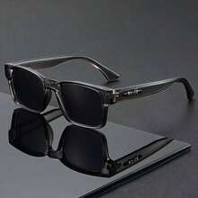 HOYNI Brand Retro Square Glasses, Turquoise And Dark Brown Dual Color Options, Unisex Neutral Frames, Suitable For Daily Commute, Business And Formal Wear, Exquisite Craftsmanship Fashion Accessory, Great Gift For Birthday, Graduation, Father's Day, Mother's Day, Anniversary - Multicolor - View 2