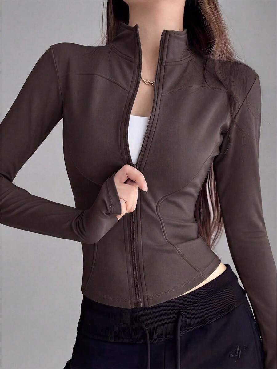 vetega Women Sports Jackets - 咖啡棕 - 查看 1