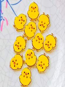 12/24 buah Kancing Resin Anak Ayam Kuning Lucu, Aksesori Buatan Tangan Kreatif, Kancing Dekoratif - Mengatur - View 5