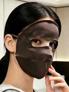 EIGIIS Ice-Silk Sun Protection Face Mask With Forehead Coverage - Lightweight Facial Shield For Outdoor Protection - A - View 7