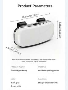 Car Sun Visor Glasses Storage Box, Durable Scratch-Resistant Fashion Glasses Organizer, Practical Car Interior Accessory, Thoughtful Gift Choice For Daily Drivers And Commuters - 1pc - View 2