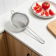 1pc/3pcs Stainless Steel Strainer, Non-Slip Easy To Clean Metal Stove Cookware Rack, Durable Oil Skimmer Spoon, Suitable For Soup Ladle, Spatula And Dumplings, Rust-Proof Kitchen Storage Rack (Space-Saving) - Silver - View 6