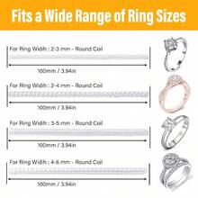 KLONKEE Ring Size Measuring Tool For Loose Rings, 12pcs Ring Protectors And 1pc Ring Size Measuring Strap, Ring Size Adjuster, Invisible Ring Protector Spacer Tightener, Size Adjuster For Men And Women, Suitable For 1mm To 8mm Rings - Mix - View 4