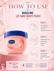 Vaseline 凡士林保濕護唇膏 7g，清新白桃香氣，深層補水，長效保濕，解決乾燥脫皮，不油膩，日常護唇 - 清爽白桃味 - 查看 10