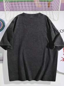 Oolmind U4 Streetwear, Novelty T-Shirt, Loose Fit, Crew Neck, Casual Wear For All Seasons, Y2k, Vintage, Streetwear, Christmas And Thanksgiving Gift, Cyber Monday. - 黑色 - 查看 2