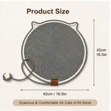 Cotton Woven Mat Combined With Scratch Ball, Multi-Use Cat Rest Pad, Washable Sleeping Cushion For Kittens To Scratch And Lounge - 42cm - View 8